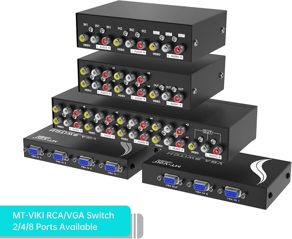 2 Port VGA Switch Video Selector Box - 2 Input 1 Output for Monitors