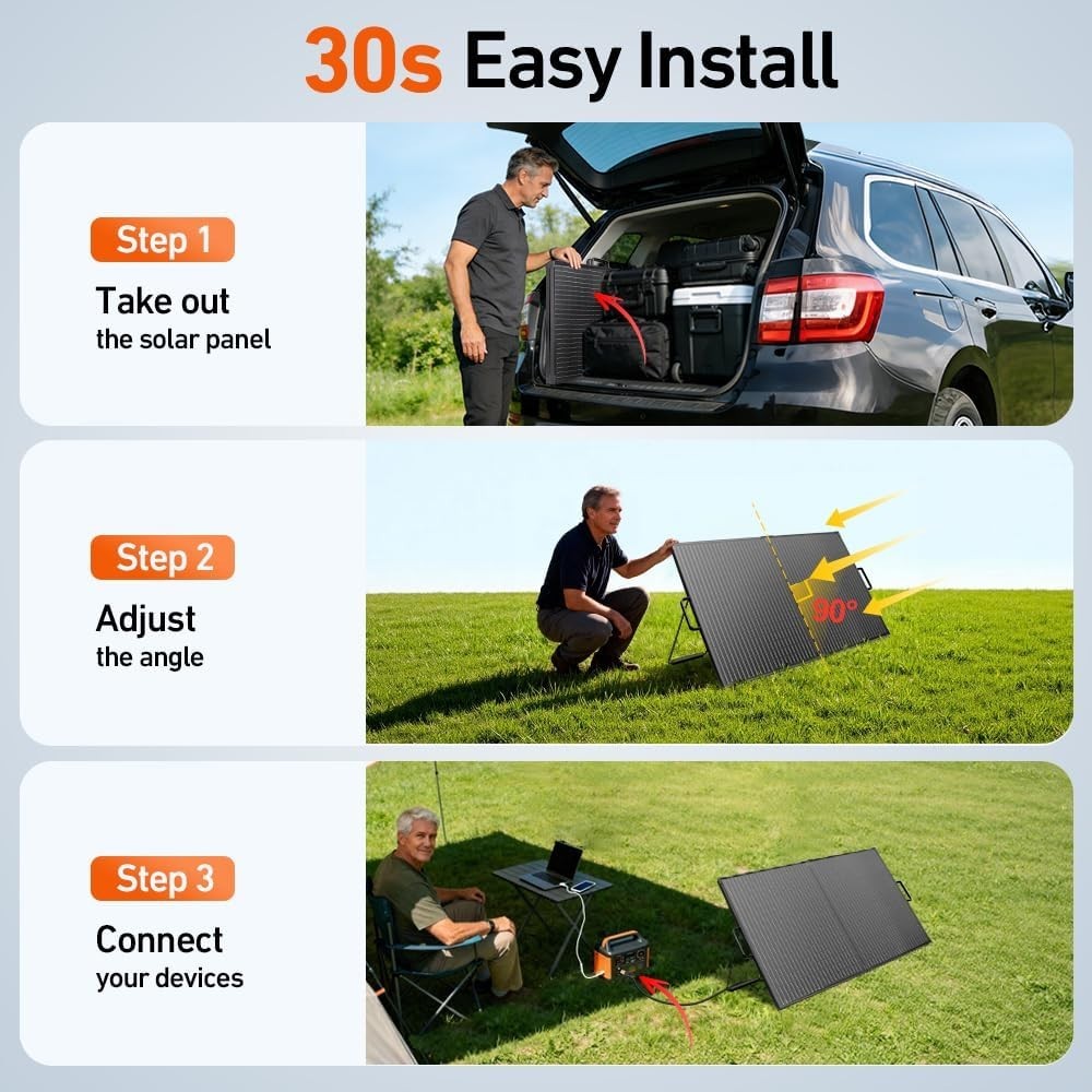 Lightweight Foldable Solar Charger for Efficient Energy on Camping Trips