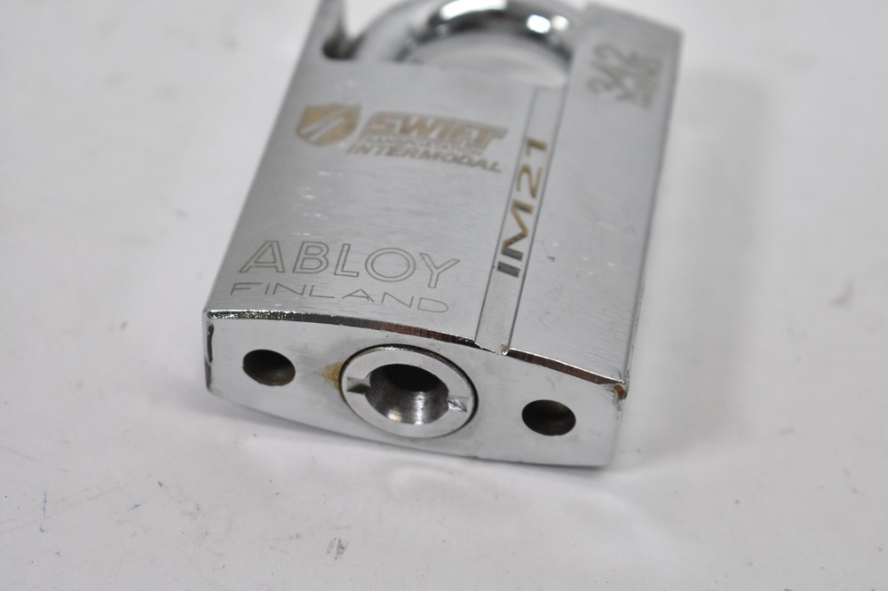 Abloy Keyed Padlock NO KEYS Partially Hidden Shackle Rectangular BRANDED