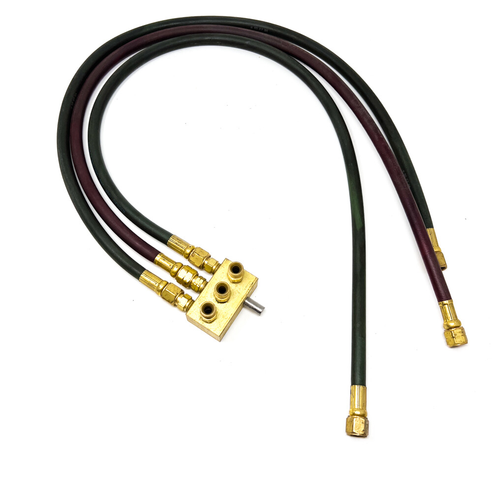 Siameez SRT VEC Welding Hoses w/ 3-Way Solid Brass Elbow Fitting Hub