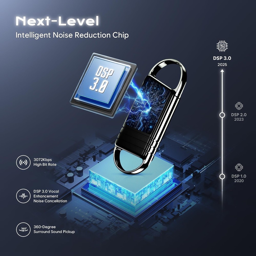 72GB Voice Activated Recorder - Tallkcoder Recording Device with AI-Intellige...