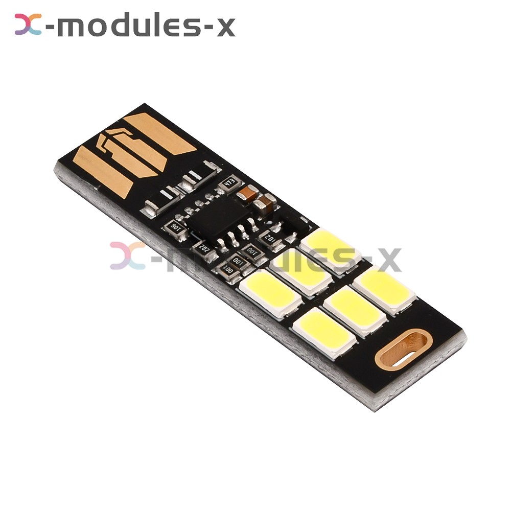 5* Mini Portable USB 6LED Light Touch Sensor Dimmable Night Light Module