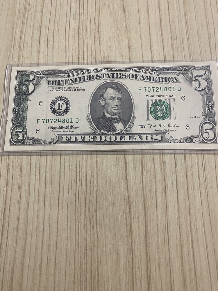 1995 $5 Note Error Gem