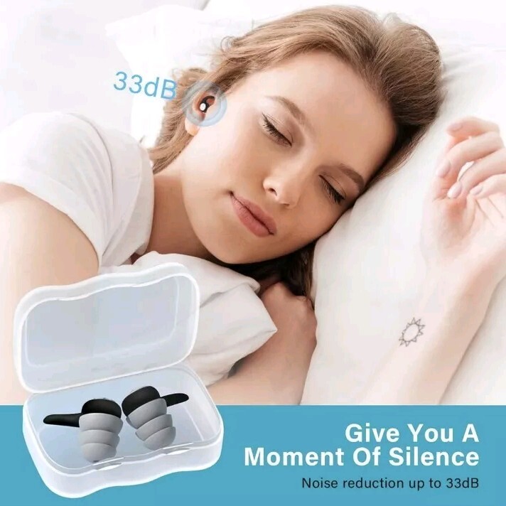 Ear Plugs for Sleeping Noise Cancelling, Soft Silicone Reusable Earplugs