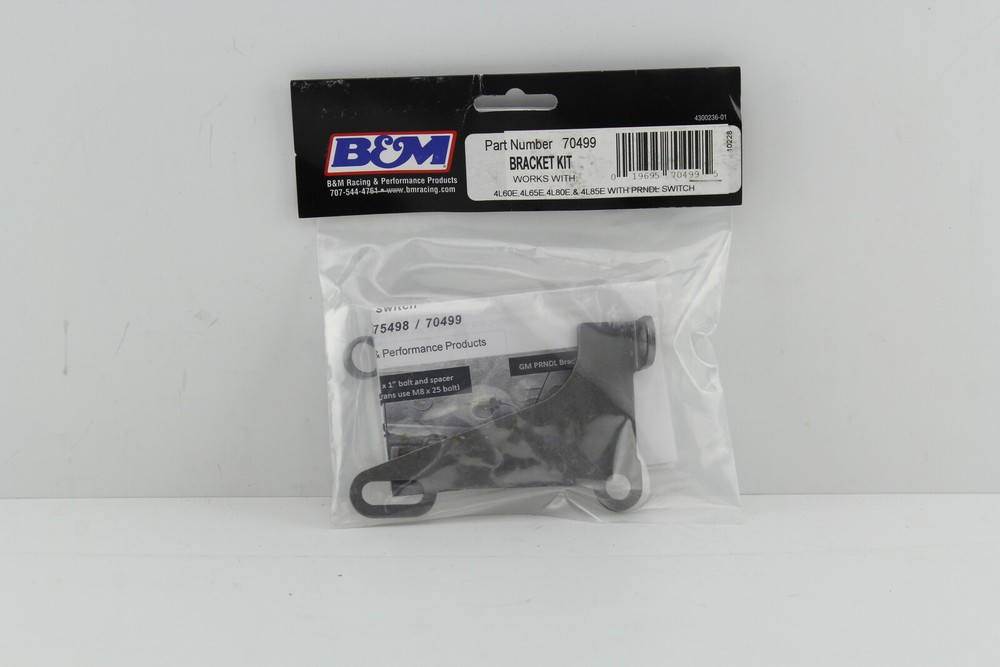 B&M AUTOMATIC TRANS CABLE BRACKET FOR GM 4L60 4L65 4L80 4L85 WITH PRNDL SWITCH
