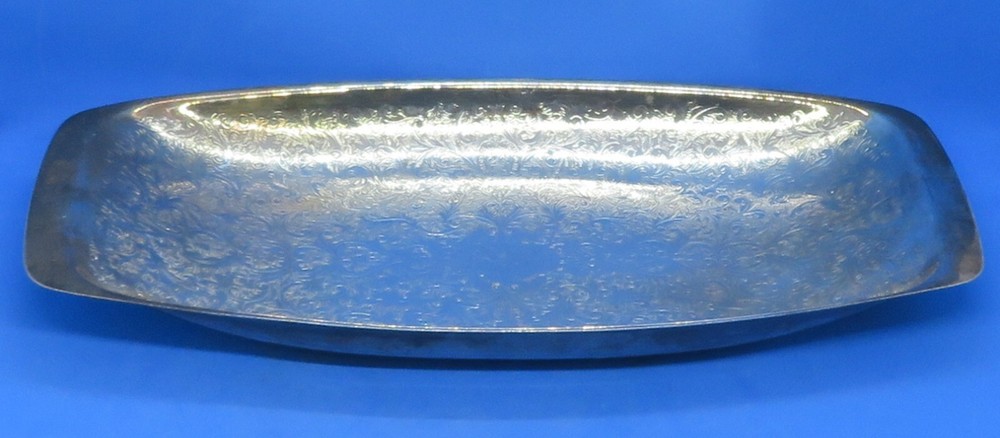 Silver plate electroplate vintage Victorian antique rectangular serving dish