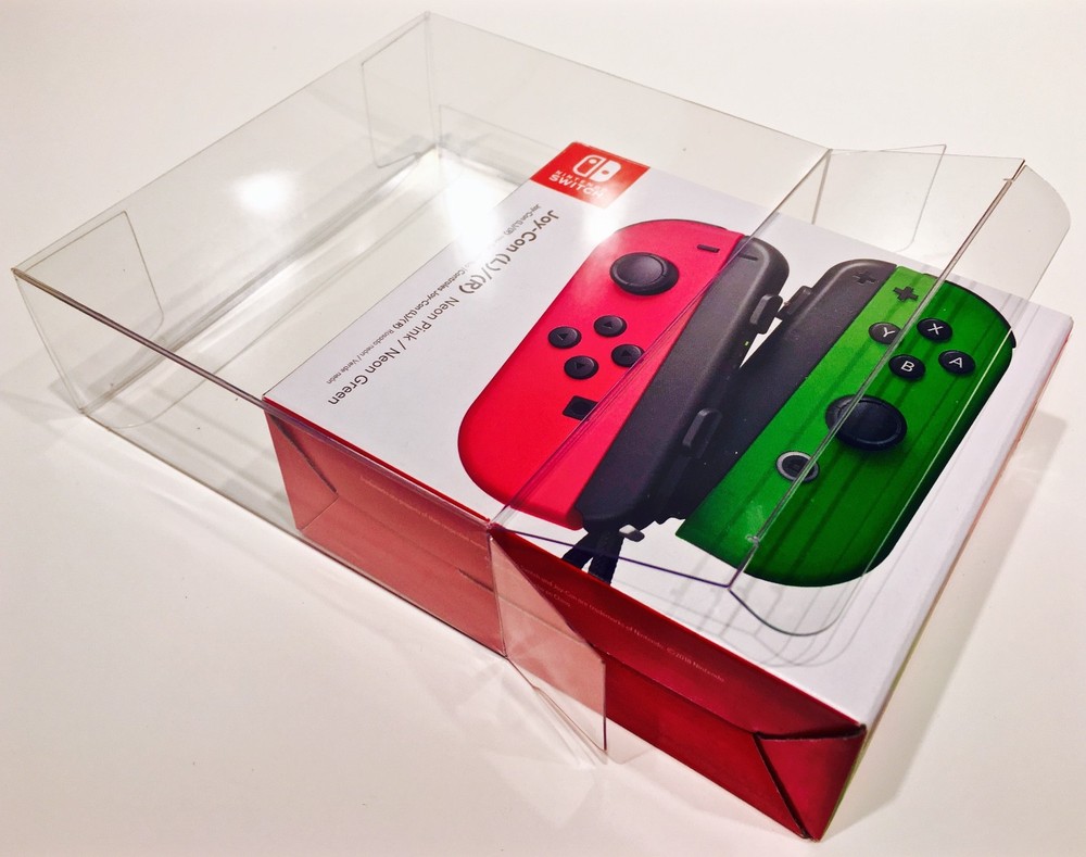 1 Box Protector For NINTENDO SWITCH JOY CON Controllers Clear Display Case