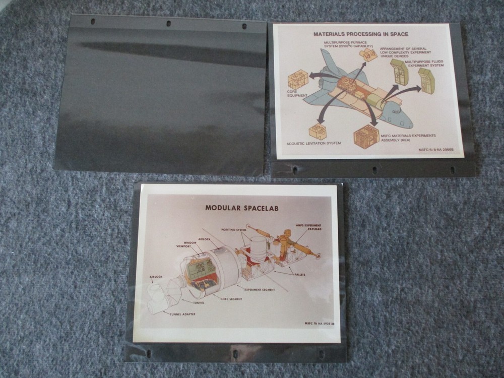 1975-78 NASA MSFC SPACE SHUTTLE SPACELAB ESA PROGRAM 1ST GEN CONCEPT PHOTOS (5)