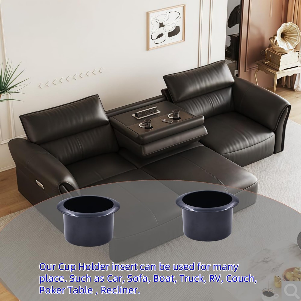 4Pcs Plastic Cup Holder Sofa Recliner Cup Holder Sofa Insert for Table, Sofa,...