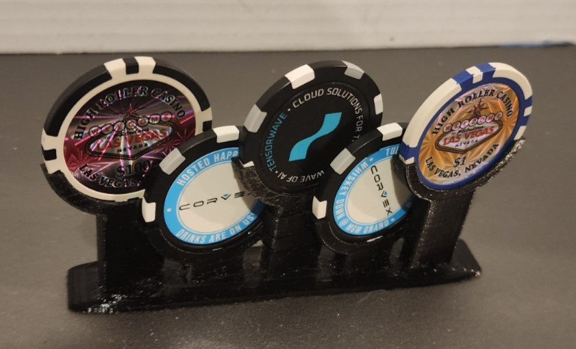 Commemorative Poker chip display holder