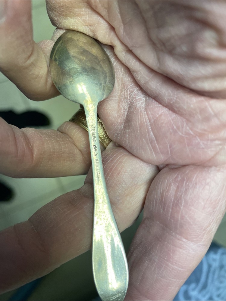 Small Sterling Silver Enamel Souvenir Spoon Canada Niagara Falls