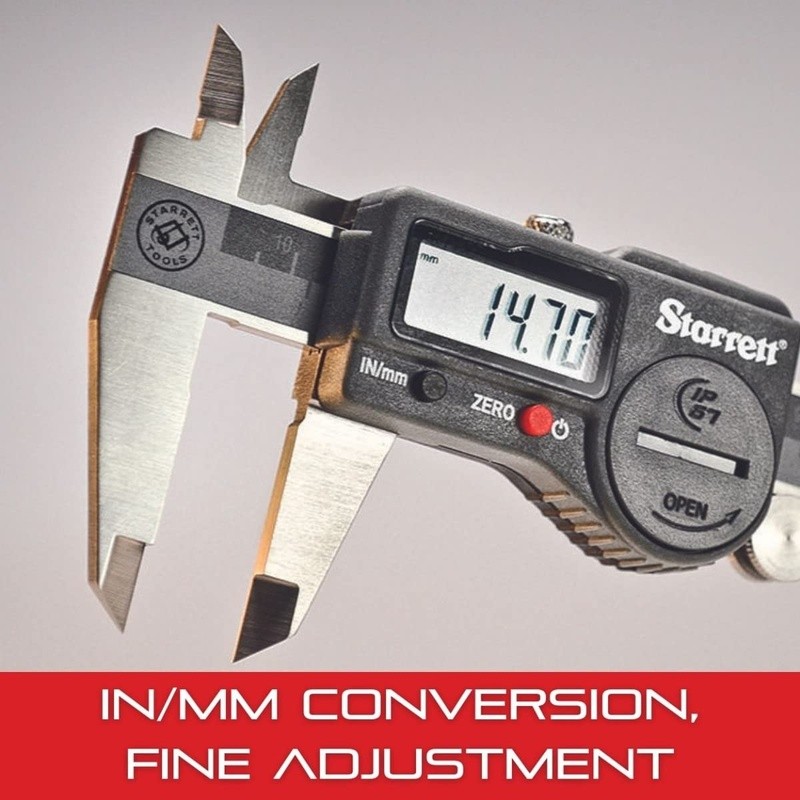 Digital Caliper Stainless Steel Precision Tool LCD Readout Automatic Off 0-8in