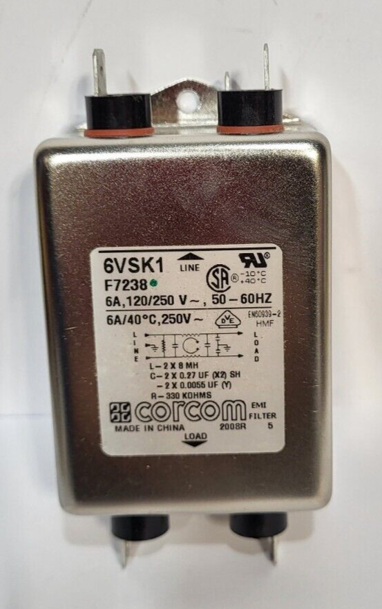 Corcom 6VSK1 EMI Filter 6A 120/250V
