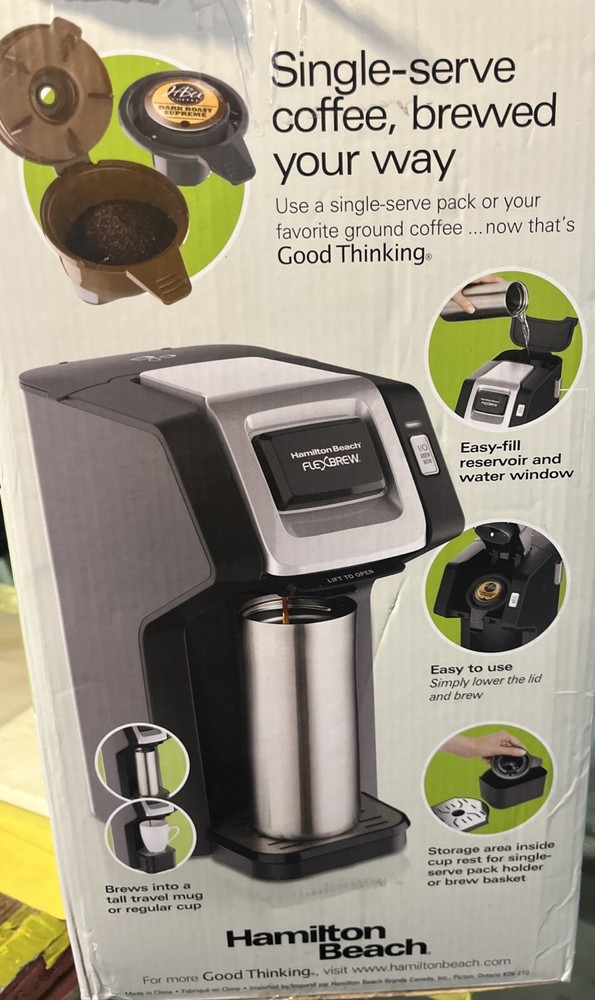 Hamilton Beach FlexBrew Single-Serve Coffee Maker Black & Silver