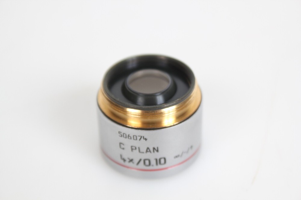 Leica C-PLAN 4X/0.10 Microscope Objective, ∞/-/↑, M25 - 506074