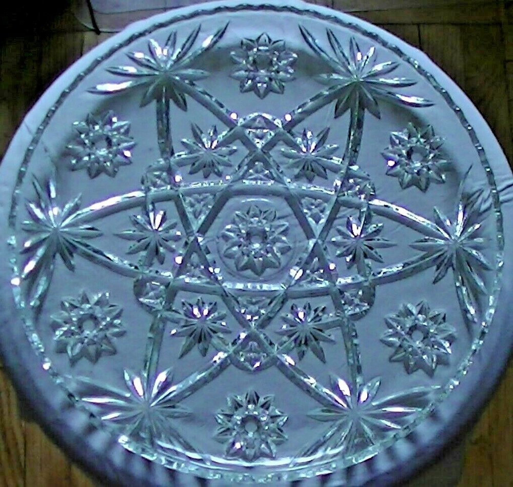 Vintage Cut Glass Platter