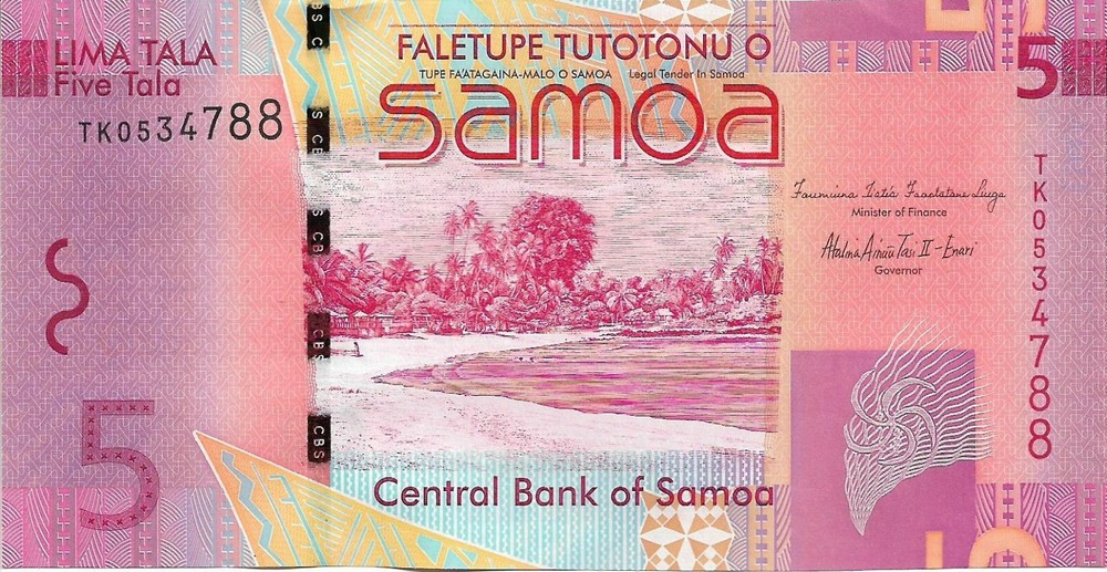 SAMOA 5 Tala 2008 TK0... P38a UNC