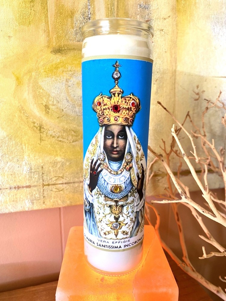 Black Madonna 7 Day White Devotional Candle