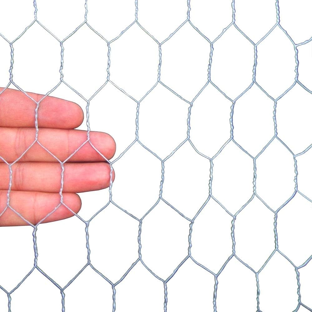 Versatile 20GA Galvanized Hexagonal Chicken Wire - 36'' x 25' for Enclosures