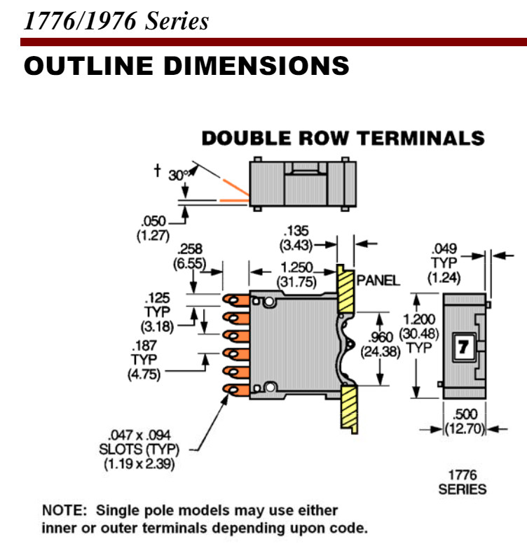 EECO Switch 177612MV, 2 10-Digit Thumb Wheels