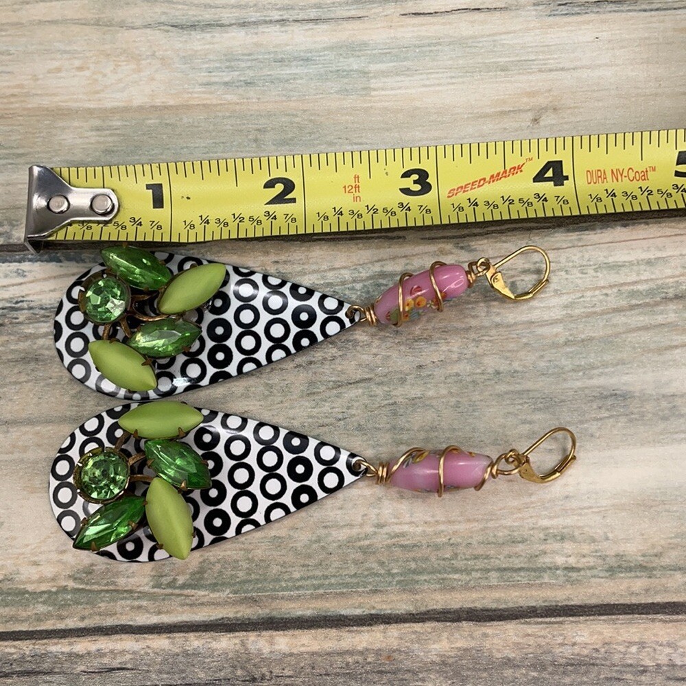 Adorned Crown Artisan mod Pop statement earrings
