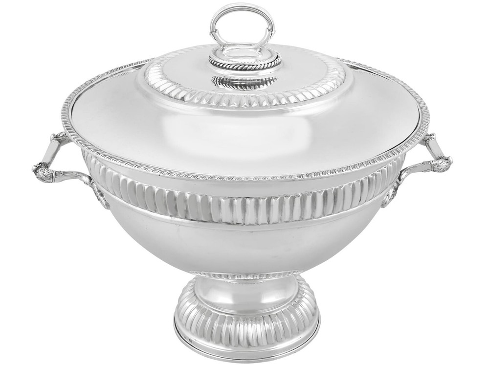 Vintage European Silver Soup Tureen Circa 1990