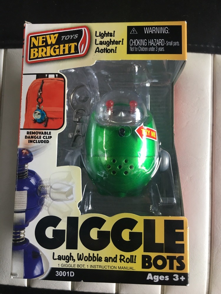 New Bright GIGGLE BOTS Red Disco Dancer w/ Dangle Clip Ages 3+