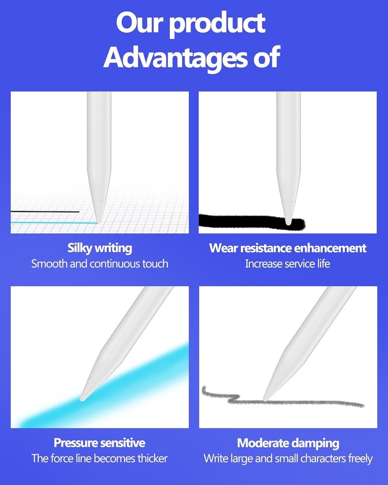 Pencil 2nd Generation Tips (4 Pack) Pencil 1st Generation Replacement Nibs Compa