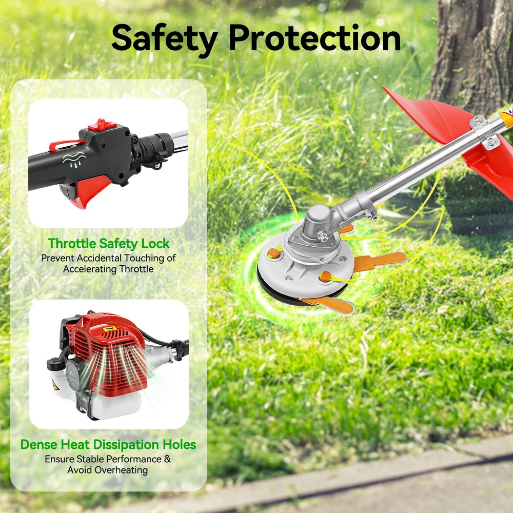 43CC 2 Stroke String Trimmer Lawn Wacker Eater Weed Grass Trimming Machine