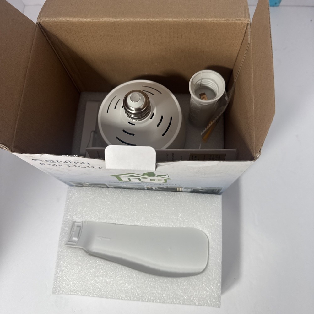 Eonini fan light Add a ceiling fan anywhere (open box return) TESTED 100%.