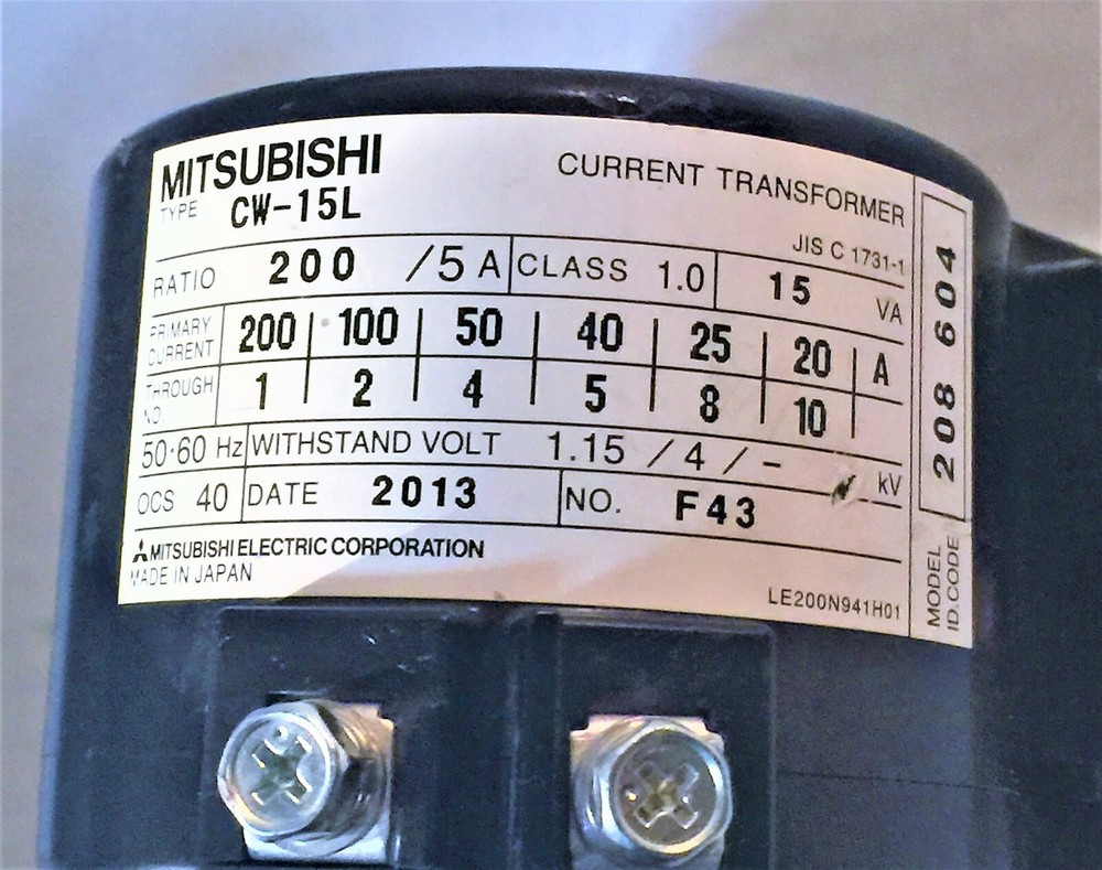 MITSUBISHI CW-15L CURRENT TRANSFORMER