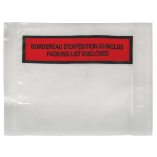 Packing List Envelope, 4-1/2" L x 5-1/2" W, Backloading Style