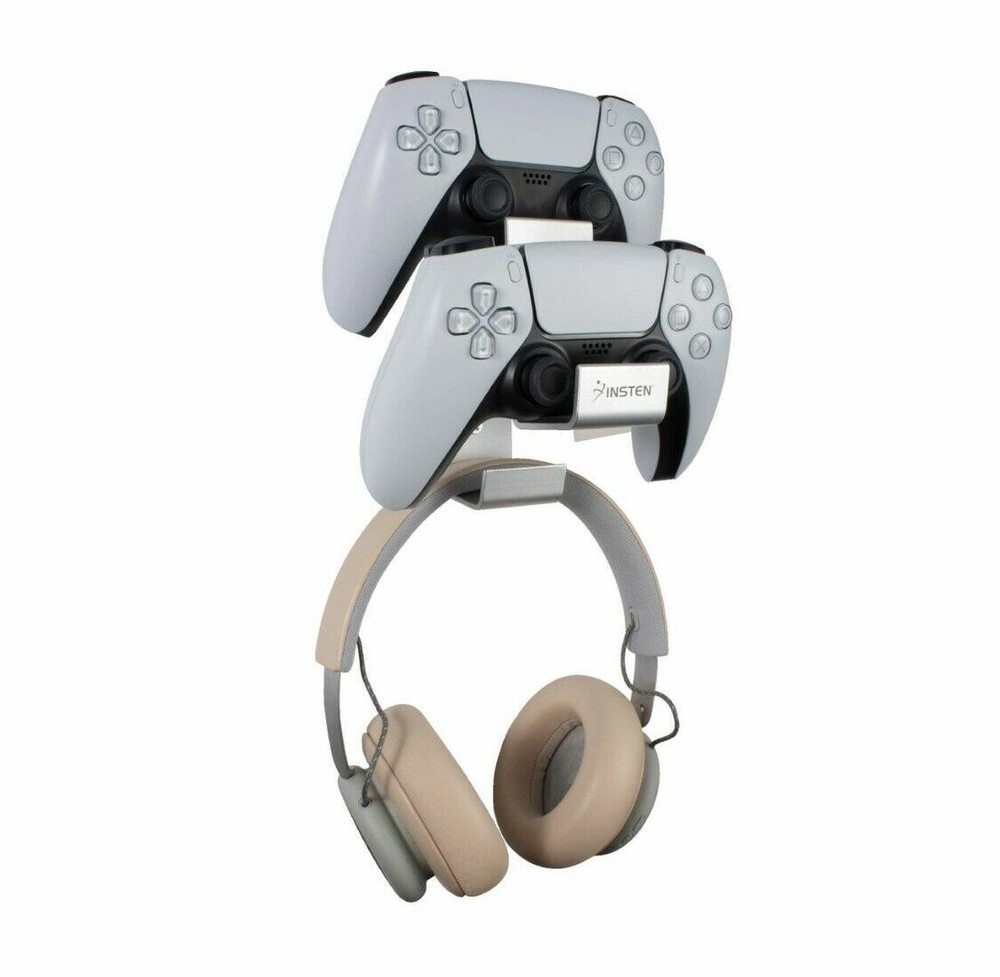 3Hook Multi-Purpose Wall Mount Bracket Holder Game Controller Headphones Headset
