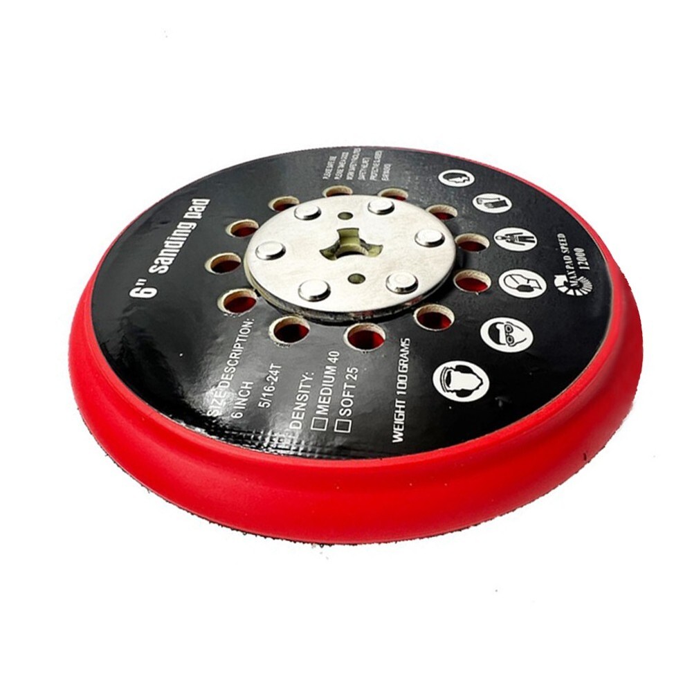 6-Inch Sanding Pad Medium Hook And Loop Multi-Hole Back-up For Bosch RSM6045