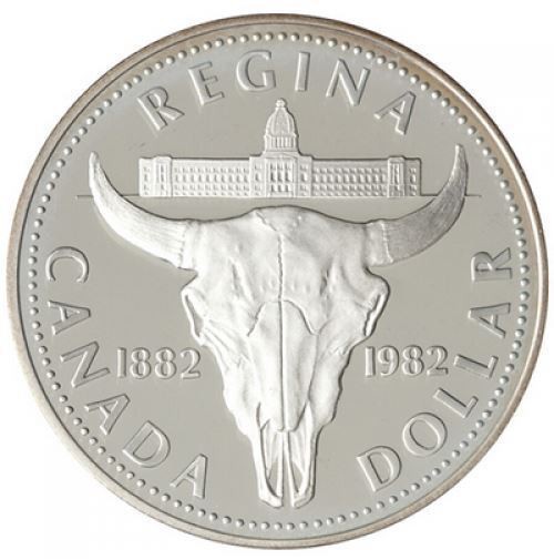 1982 CANADA SILVER DOUBLE DOLLAR PROOF SET REGINA - .375 oz. SILVER