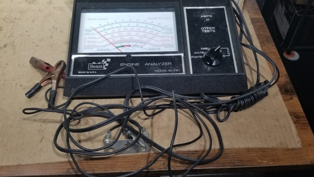 Vtg Sears Engine Analyzer 12 Volt Model 28.2161 w/ Box - Untested
