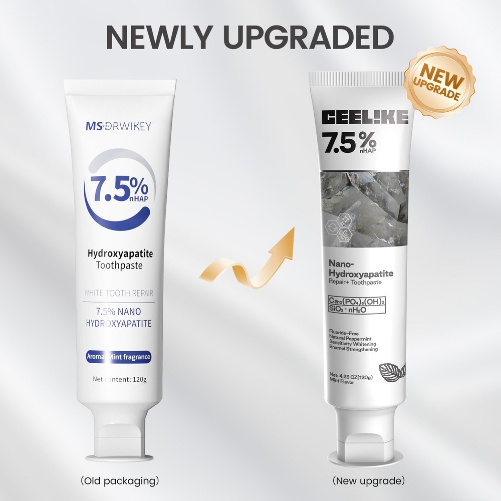 CEELIKE 7.5% Nano Hydroxyapatite Toothpaste - 2 x 4.23 oz