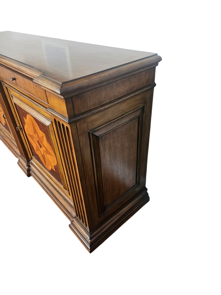 Ethan Allen Marquetry Sideboard Buffet Console Server Lombardy