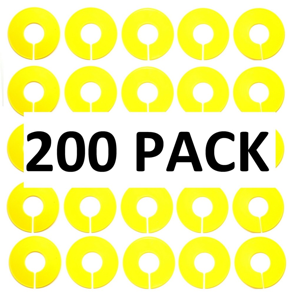 Yellow Round Plastic Blank Rack Size Dividers - Multi-pack