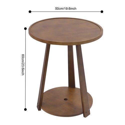 50x60cm Round Side Table, Side Table for Small Spaces, Modern Couch End Table