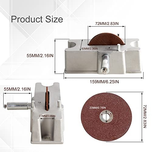 Manual Engine Piston Ring Filer Tool Grinder with 120 Grit Kit Grinding Wheel