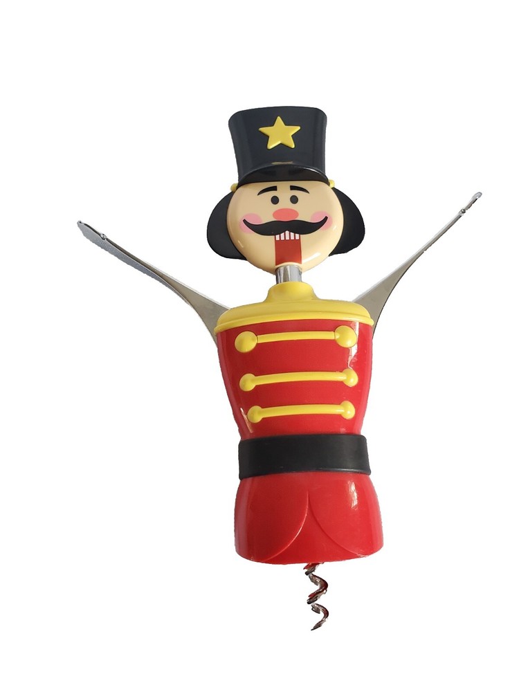 NUTCRACKER Boston Warehouse Corkscrew Wine Opener Boston Warehouse Red Black