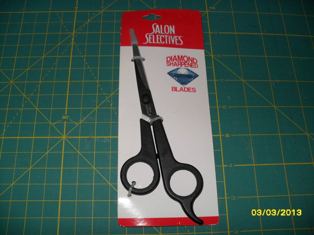 Salon Selectives Diamond-Sharpened Scissors - BLACK Handles