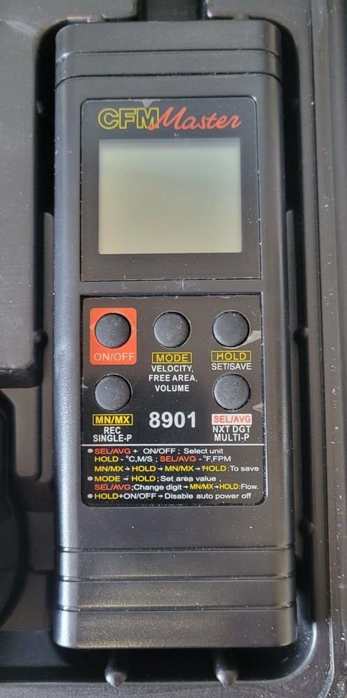 General Tools DCFM8901 Digital Two Piece Air Flow Meter with RS232 Output