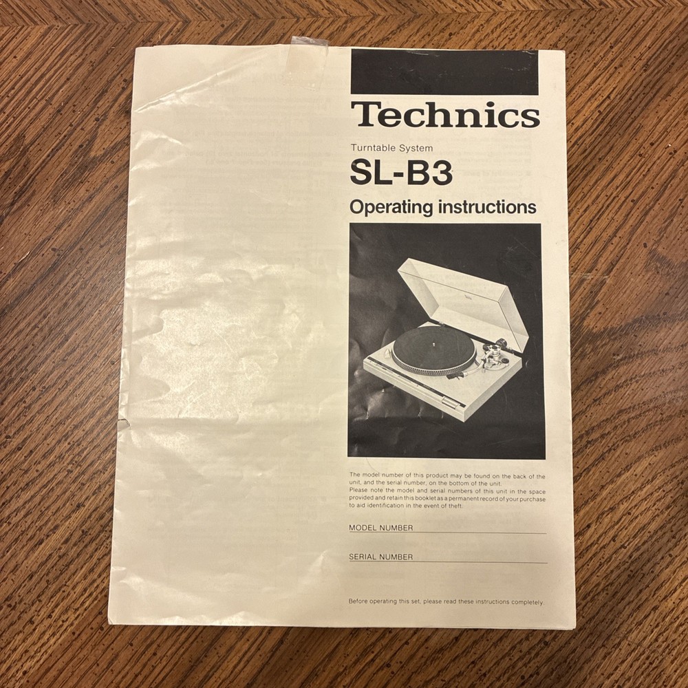 Technics SL-B3 Fully Automatic Turntable With Repeat Functions Read