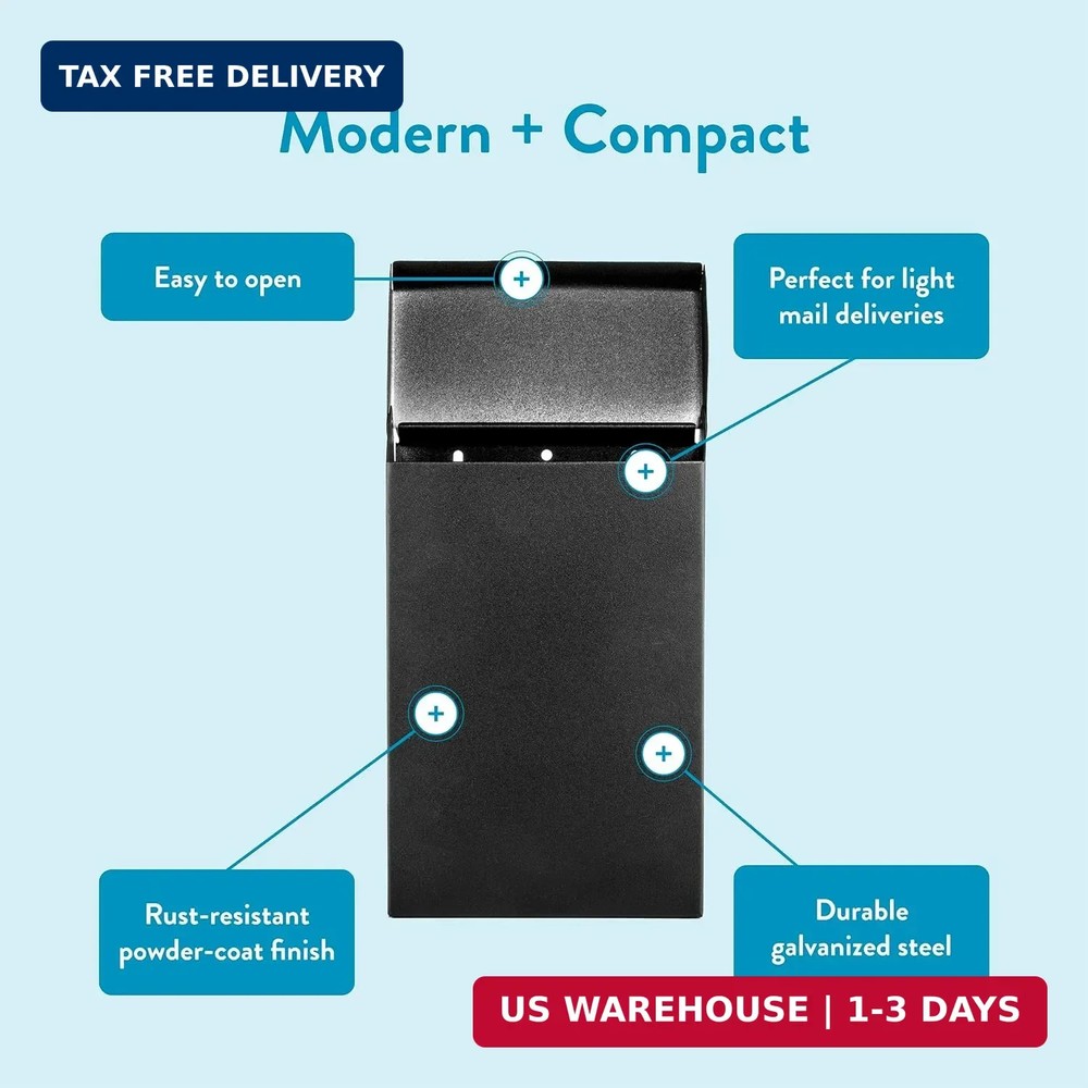 Architectural Mailboxes Modern Heritage™ Vertical Wall-Mounted Mailbox for Outsi