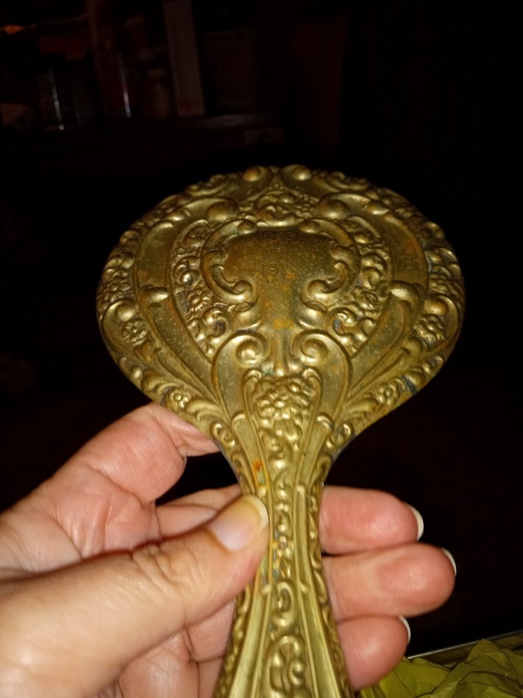 Vintage Hand Mirror Samuel M Levi 1918