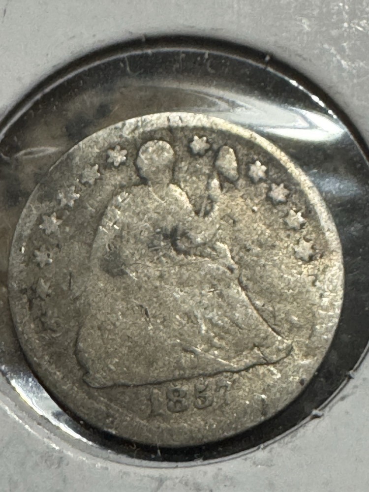 1857 Half Dime, Type Coin, 99c shipping