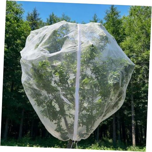1 Pack 15x15ft Extra Large Fruit Tree Netting with Double Zipper 15x15ft(1Pack)