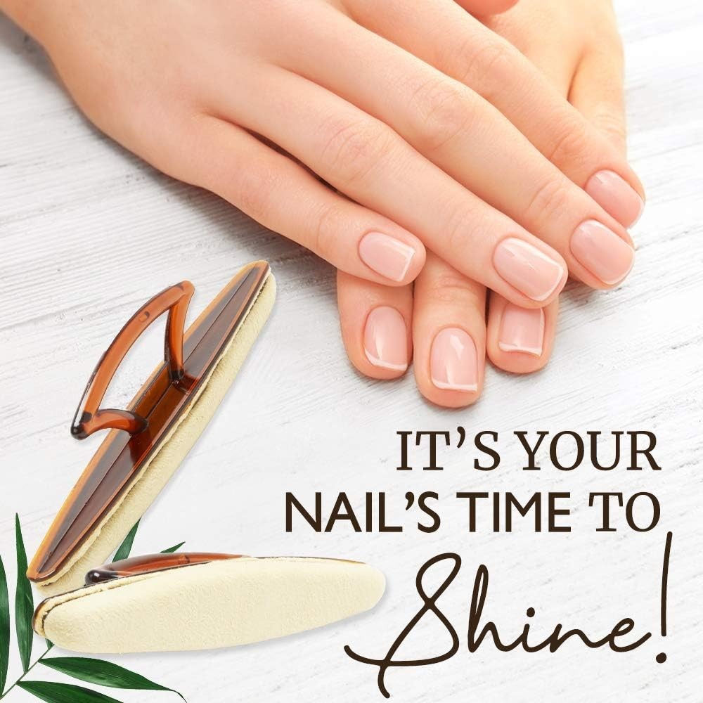 SuperNail Chamois Nail Buffer 7" with Buffing Cream Pink 2oz